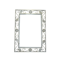 Кована оправа для дзеркала №1 білий/бронза (1шт.)