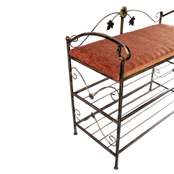 кована підставка для взуття 1.1/2 чорний/бронза 65 см | комплект (1шт.) підставки під взуття