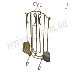 Кований набор для камина квадрат