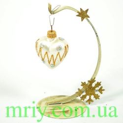 Новорічна іграшка А 67 серце мале (1шт.)
