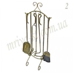 Кований набор для камина квадрат